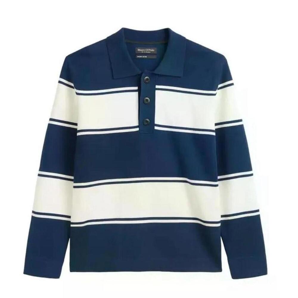 Marco O'Polo Striped Long Sleeve Polo Shirt